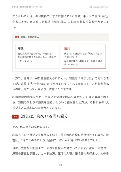 中面の見本（知識と道具の違い）